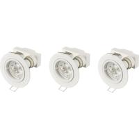 Sygonix LED-inbouwlamp Set van 3 stuks LED GU10 3 W Wit