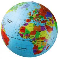 Opblaasbare wereldbol - 50 cm - PVC - opblaas globe - strandbal