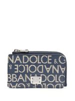 Dolce & Gabbana porte-cartes à motif monogrammé - Bleu - thumbnail