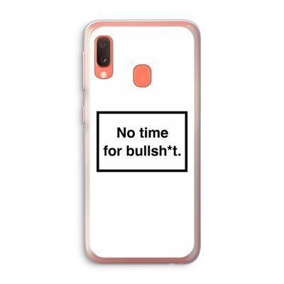 No time: Samsung Galaxy A20e Transparant Hoesje