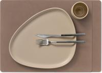 LIND DNA Placemats Nupo - Leer - Truffle - 45 x 35 cm - 2 Stuks