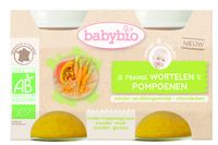 Babybio Groenten wortel pompoen 130 gr bio (2 st)