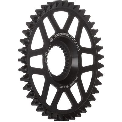 Gates tandwiel CDX 39T Fin Line pinion chromoly zwart