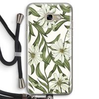Wit bloemenpatroon: Samsung Galaxy A5 (2017) Transparant Hoesje met koord