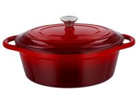 SILVERCREST Gietijzeren pan 29 cm 4,8 L (Rood)