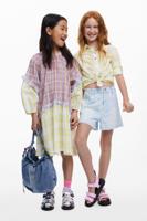 Buble geruite blouse - YELLOW - 7/8