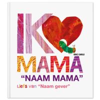 Boek met naam en foto - Rupsje Nooitgenoeg - Ik hou van mama - XL editie (hardcover) - thumbnail