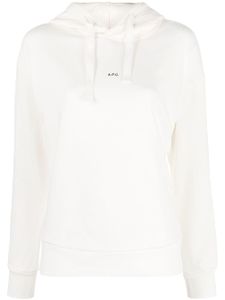 A.P.C. hoodie Christaina à logo imprimé - Blanc