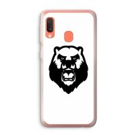 Angry Bear (white): Samsung Galaxy A20e Transparant Hoesje