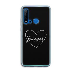 Forever heart black: Huawei P20 Lite (2019) Transparant Hoesje