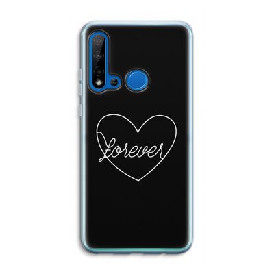 Forever heart black: Huawei P20 Lite (2019) Transparant Hoesje