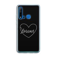 Forever heart black: Huawei P20 Lite (2019) Transparant Hoesje