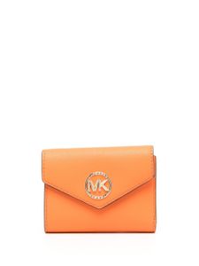 Michael Michael Kors portefeuille en cuir à plaque logo - Orange