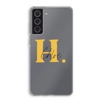 Amber Script: Samsung Galaxy S21 FE Transparant Hoesje