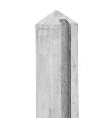 Berton-sleufpaal wit/grijs 11,5x11,5x277 cm tussenmodel Tuindeco - Tuindeco