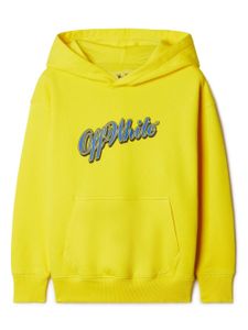 Off-White Kids hoodie à logo Baseball - Jaune