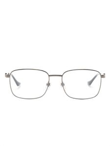 Gucci Eyewear lunettes de vue carrées à logo imprimé - Argent