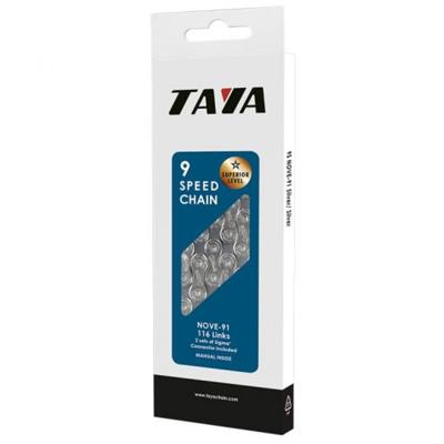 Taya ketting nove 9-speed zilver, 1/2x5/64 116l geschikt voor e-bike (hangverpakking)