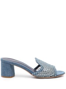 Le Silla mules Gilda 65 mm à ornements - Bleu