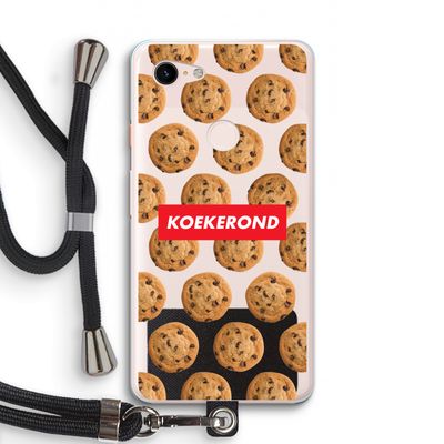 Koekerond: Pixel 3 XL Transparant Hoesje met koord