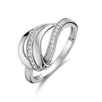 Ring Fantasie zilver-zirconia wit 11,5 mm