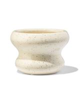 HEMA Bloempot ⌀13x9cm keramiek blob spikkel wit (wit)