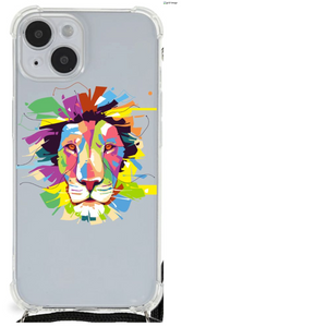 iPhone 14 Plus Stevig Bumper Hoesje Lion Color