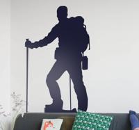 Wandelaar Muursticker Nordic Walking