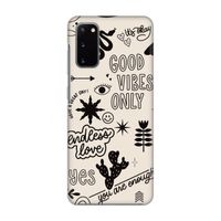 Good vibes: Volledig geprint Samsung Galaxy S20 Hoesje