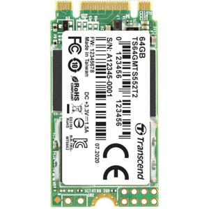 Transcend MTS552T2 64 GB SATA M.2 SSD 2242 harde schijf SATA 6 Gb/s Industrial TS64GMTS552T2