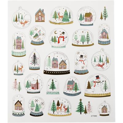 Creativ Company Stickers, sneeuwbollen, vel 15x16,5 cm, 1 vel