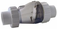 Valterra Transparante Terugslagklep 50mm met Veer - Duurzaam PVC, Geschikt voor Horizontaal/Verticaal