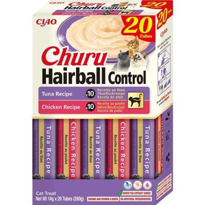 INABA Churu Hairball control Tuna and chicken recipe - Kattensnoepje - 20x14g