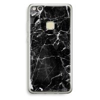Zwart Marmer 2: Huawei Ascend P10 Lite Transparant Hoesje
