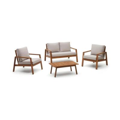 Kave Home Frares tuinset Beige acaciahout