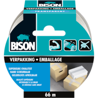 Verpakkingstape Transparent Rol 66 m x 50 mm - Bison