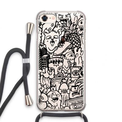 Vexx Black Mixtape: iPhone 7 Transparant Hoesje met koord