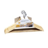 Set van 3 houten kledinghangers