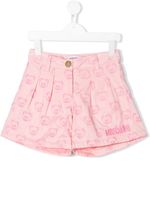 Moschino Kids short à broderies - Rose