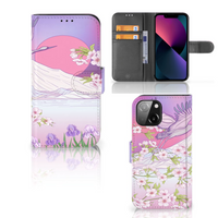 iPhone 13 Mini Telefoonhoesje met Pasjes Bird Flying