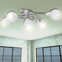 VidaXL Plafondlamp met glazen behuizing voor lampen