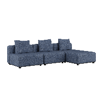 Cobana Lounge Sofa - 3 seater chaise - Kirra Indigo - SACKit