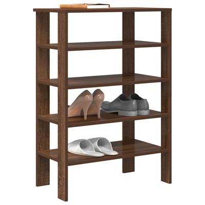 Schoenenrek 61x32x87,5 cm bewerkt hout bruin eikenkleurig