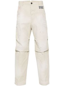 DSQUARED2 pantalon droit D2 Stamps Osaka - Tons neutres