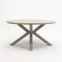 Edison tafel Ø148 cm taupe/teak