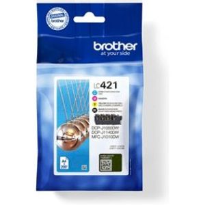 Brother LC421VALDR inktcartridge 4 stuk(s) Origineel Zwart, Cyaan, Magenta, Geel