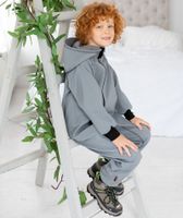 Waterproof Softshell Overall Comfy Dusty Grey Jumpsuit