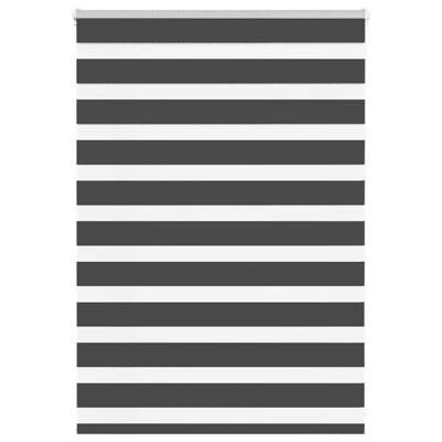 VidaXL Zebra rolgordijn 115x100 cm stofbreedte 110,9 cm zwart