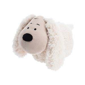 H&amp;S Collection Deurstopper - hond - wit - 27 x 17 x 18 cm - polyester - dieren thema deurstoppers   -