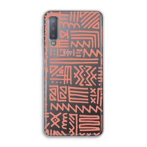 Marrakech Pink: Samsung Galaxy A7 (2018) Transparant Hoesje